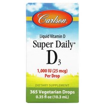 Carlson Labs 칼슨랩스 액상 비타민 D3 1000 IU Super Daily (10.3 ml), 10.3ml, 2개