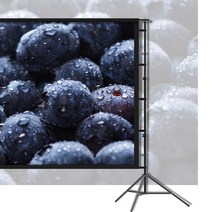 야외스크린 빔프로젝터스크린 빔스크린 프로젝터스크린 프로젝터 스크린 스탠드 휴대용 100 120 인치 HD 야, 01 100 인치