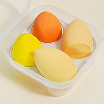 케이스보관 파운데이션 스펀지 4종 물광 메이크업퍼프, 오렌지