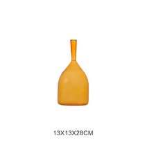 거실장식화병 모란디 북유럽풍 컬러 3대 양성함 꽃병 응접실이 있다 티테이블 침실 현관 실내 수반 2262070554, 엘로우 유리화병