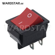 KCD4 래칭 로커 스위치 ON-OFF 4 핀 2 전기 장비 I/O 조명 포함 16A 250VAC/20A, 05 Red 4P