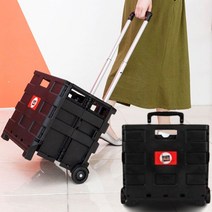 접이식 폴딩쇼핑 핸드 이동식 카트 손수레, 1개