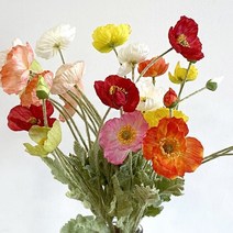 기타 바보사랑[사인모아]양귀비 조화 인테리어 플라워 8color