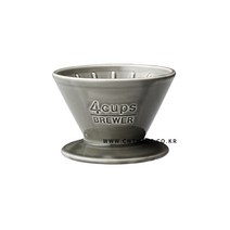 킨토 슬로우커피 드리퍼 그레이 4컵(SCS-04-BR-GY), 단품, 단품