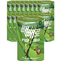 롯데 Pepero 녹차 빼빼로 하남그린티 운동회 초등학생 편의점 간식 탕비실 사무실 등산 막대과자 132g, 17개