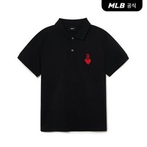 MLB 하트 스몰로고 컴포터블핏 카라 티셔츠 BOS (Black) 205236