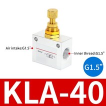 피팅 벨브 Asc kla-0608101525324050 re01 2 3 4 공압 속도 조절 밸브 유량 제어 단방향 스로틀, 불평-40
