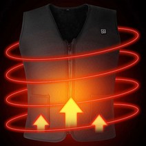 [유니원마켓] 따뜻한 USB 충전식 스마트 발열조끼 온열조끼 남성조끼 작업조끼 보조배터리 별도구매