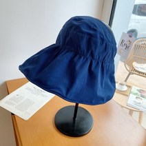 [2+1] 라프리 우아하고 가벼운 체크 양면 자외선 차단 썬캡 모자