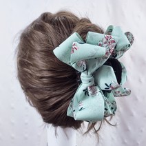 달꼼세 봄의 여신 플라워 볼륨 리본 올림머리 집게 헤어핀