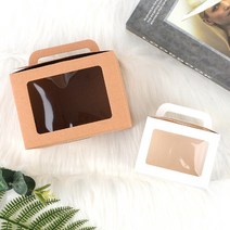 100일 떡 승진 답례품 고급 포장용기 케이스, 소 - 브라운