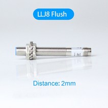 근접센서 PNP DC10-30V 3 핀 실린더 금속 접근 스위치 커넥터 IP65 M8 인덕턴스 근접 센서, [03] LLJ8A3-2  flush, [04] PNP NC