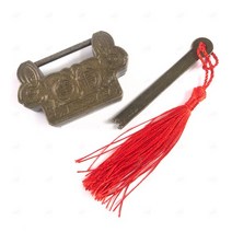 6x4cm 금속 옛날 뒤주 가구 골동품 엔틱 자물쇠 열쇠 토끼