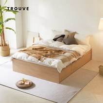 트루베퍼니처 누보 무헤드 빅서랍 수납침대 프레임 SS, 화이트