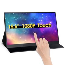 세로모니터 27 34 24 인치15.6 "터치 스크린 1080P 휴대용 모니터 100% sRGB HDR IPS HDMI USB-C 게임, 02 15.6 1080P Touch_05 EU 플러그