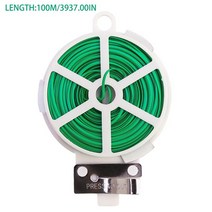 핸디 공구 농사 정원 20/100M 다목적 원예 트위스트 타이 휴대용 식물 고정 와이어 지원 바인딩 등반 정원, 04 100M