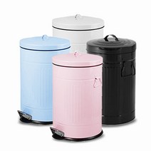 핑크/블루/블랙 무소음 양철 컬러 휴지통 5L, 핑크5L