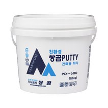 쌍곰 퍼티 PD-600 내부용 건축용 수성 빠데 도배 소포장 5KG, 1개