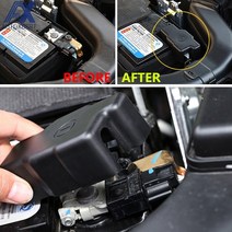 ax for nissan x-trail xtrail rogue t32 2017 2018 자동차 엔진 배터리 양극 음극 케이블 단자 보호 커버, 없음