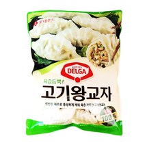 롯데 육즙 듬뿍 고기 왕교자 만두 1050g/냉동 에어프라이어 반찬 군만두 찐만두 만두국 명절 야식 안주 반찬 간식, 1봉지, 1050g