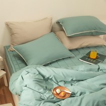 디저트 마이크로화이버 이불커버, 더스티그린