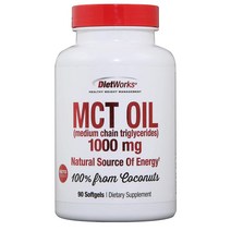 DietWorks Mct Oil Softgels Mct 오일정 팻 버닝 부스터 90정