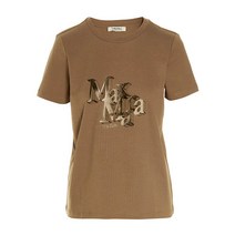 편집샵 드럭스 막스마라 막스마라 22FW ONDA 길트 로고 티셔츠 브라운 99760129 008 (P002524940)