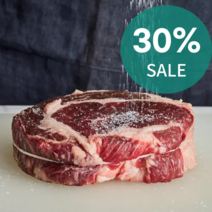 프라임 냉장 숙성 꽃등심 블랙앵거스 립아이 스테이크 Fresh Prime Ribeye Steak, 500g (Prime)