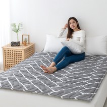 한일의료기 그래핀 온열토퍼 전기매트 침대 바닥 요 장판 싱글 더블, 헤링본, 싱글 110x200