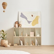 리바트 꼼므 키즈 2단 1200 칸막이 책장, 옐로우
