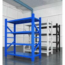 선반 보관 물류 창고 철제 선반 공장 산업용 보관 랙, 100x40x200cm파란색하위(3개레이어)