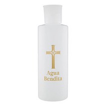 Gold Cross Spanish Agua Bendita Holy Water Bottle with Flip Spout Lid 4 oz Pack of 3, 1