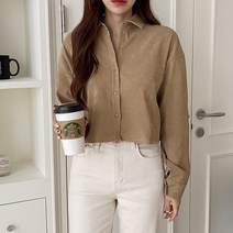 그레네스 골덴 크롭남방 골덴난방 골덴셔츠