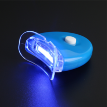 치아미백기계 가정용 셀프 치아 미백 기계 Whitener LED 라이트 화이트닝 도구 블루 배터리 전원 Painless 아니 감도 휴대용 전염병 얼룩, [01] 파란