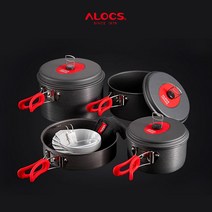 알록스 초경량 캠핑 코펠 백팩킹 초경량 식기 세트 4인용 (ALOCS)