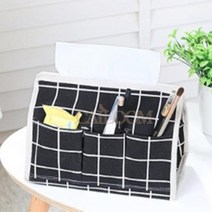 CAILOOM 패브릭 각티슈 사각 화장실 롤휴지 두루마리 화장지 집들이선물 케이스 쿠폰 빌지꽂이 휴지곽, 기본