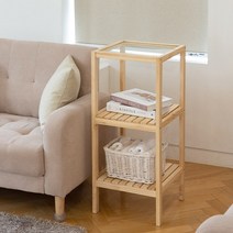 헤이케일라 강화유리 선반 우드 원목 침대 소파 협탁 가습기선반 받침대