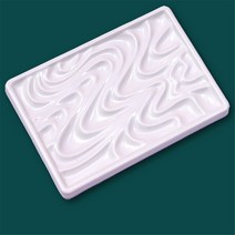 초심자용 모조 도자기 수채화 팔레트 전문 컬러 화가용 휴대용 페인팅 도구, 1.Square Wave