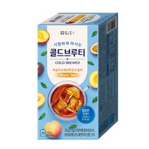 담터 콜드브루티 복숭아&패션후르츠 1.5Gx20포, 옵션1 - 기본포장 (박스or비닐포장) (+0원)