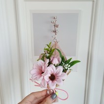Fondant Flower 미니조화꽃다발 납골당 미니꽃다발 미니미니 꽃다발, 더블데이지 연핑크