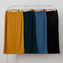 [강물처럼] 빅사이즈사랑해요 E204L302 스판밴딩뒤트임스커트 LD (9708397)