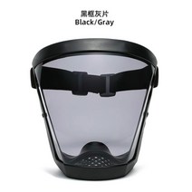 보안면 용접마스크 안면보호 보호대 장비 농약 살충제 예초기 서리방지 마스크, 블랙 프레임 그레이 패치