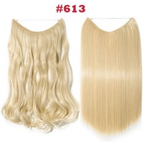 붙임머리 앞머리가발 HAIRRO-20 인치 웨이브 헤어 익스텐션 옴브레 블론드 블랙 합성 자연 숨겨진 비밀 가, 01 Wavy-20inch, 04 bleach blonde