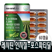 대두레시틴 포스파티딜콜린 콜레스트롤 개선도움 기억력 두뇌 영양제 약2개월분(1박스)