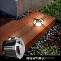 9W IP68 LED 지 하 빛 3X3W 플로어 램프 야외 지상 정원 광장 경로 묻혀 마당 풍경 AC85-265V DC12V, 02 2 Hole - AC85-265V, 02 Green