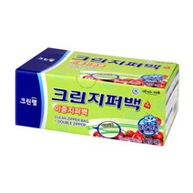 크린랲 이중 지퍼백 22cm x 25cm (중형) 120매 지퍼팩 비닐팩 위생봉투 소분 보관, 1개, 중(M)