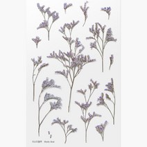 압화스티커 다꾸 폰꾸 스티커 미스티블루 꽃스티커 압화책갈피