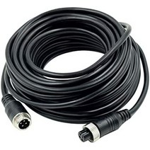 Hxchen 10m33ft 자동차 cctv 후방 카메라 트럭 트레일러 캠핑카 버스 캠핑카 차량 백업 모니터 방수 충격 방지 시스템용 4핀 항공 비디오 연장 케이블 - (1개), 10m33피트
