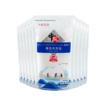 제로첨가 중염 무요오드천일염 무고결제 식용소금 논코드소금 공식정품천일염 식용구강청정제, 10봉지로 비축