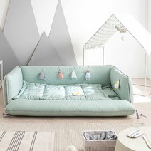 브랜드없음 [쁘띠베이비]토이 알로스케어 멜란민트 범퍼침대 L(스마트프레임+탑커버), 선택완료